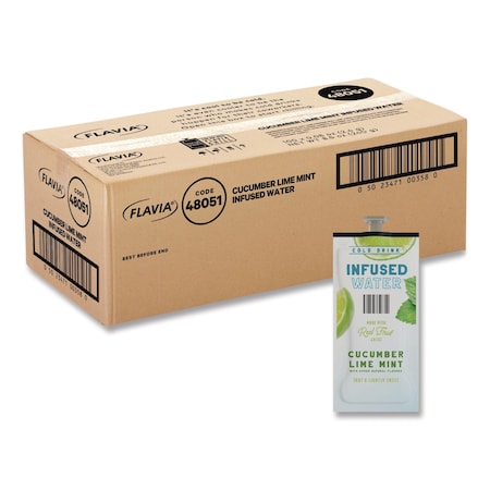 Flavia Cucumber Lime Mint Infused Water Freshpack, Cucumber Lime Mint, 0.08 Pouch, 100PK 48051